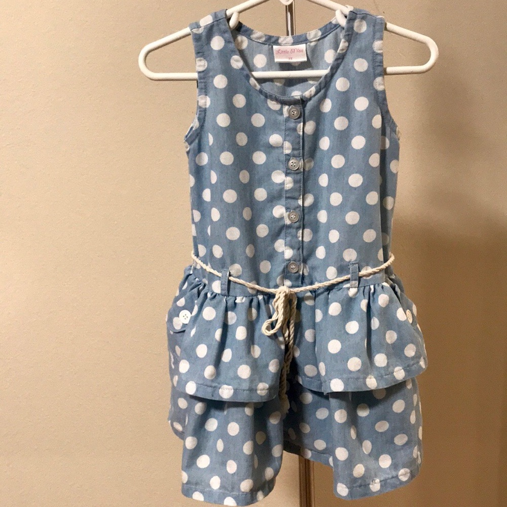 Little Miss Polkadot dress with pockets